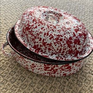 Vintage Spackleware Baker/Casserole